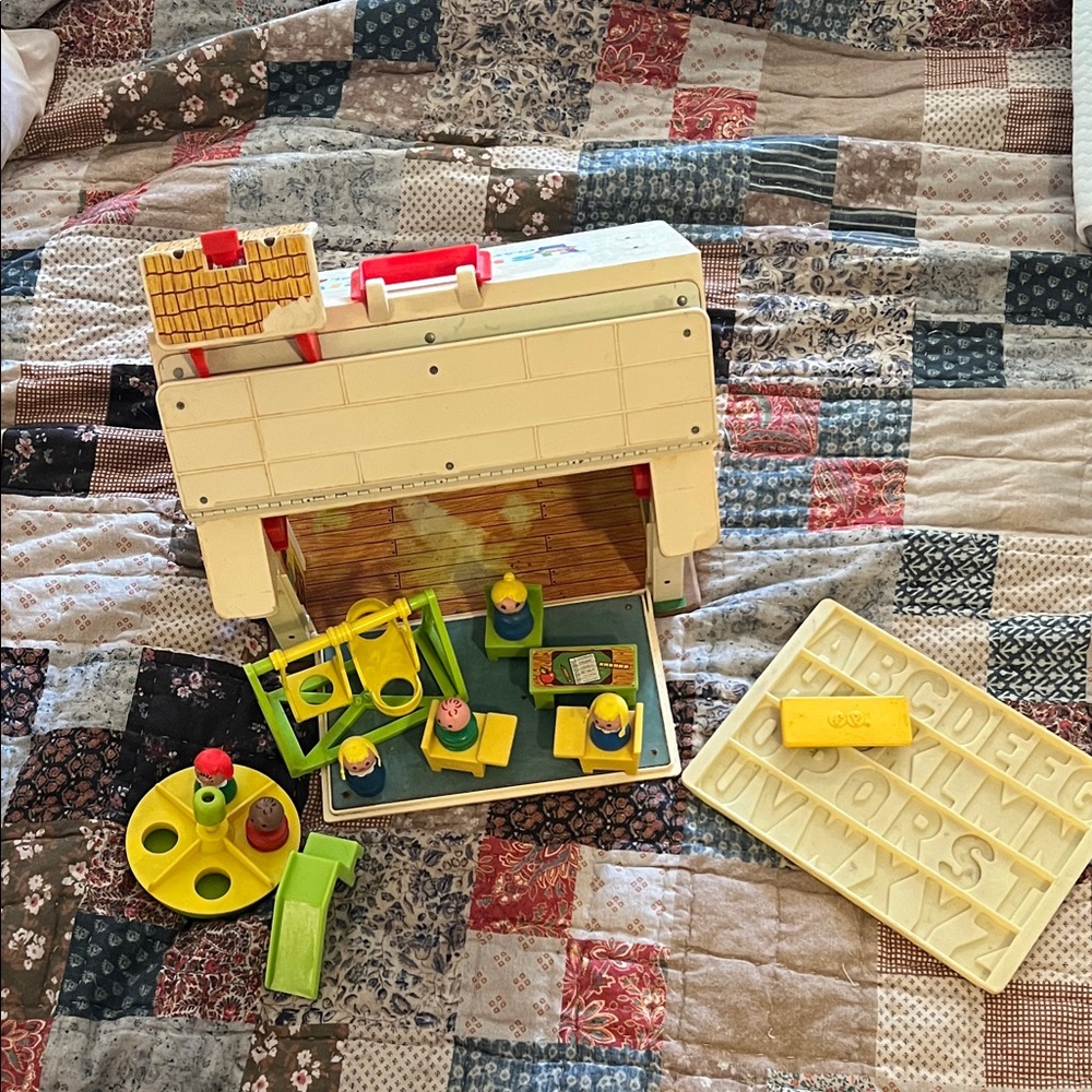 Vintage Fisher Price little people school